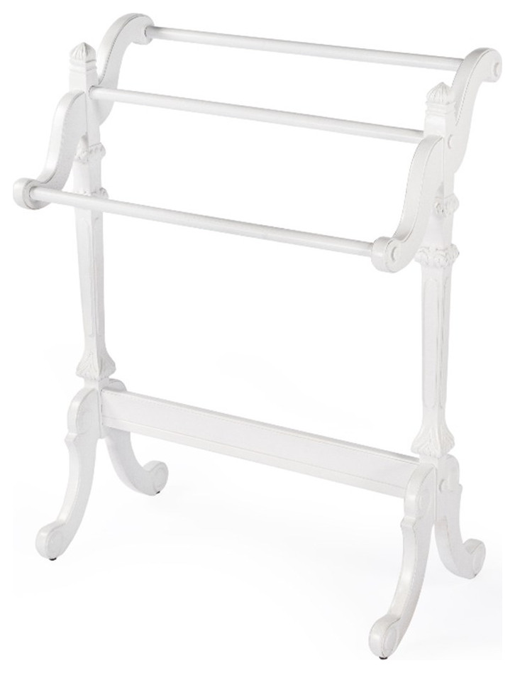 Butler Specialty Company Newhouse Solid Wood Blanket Stand White