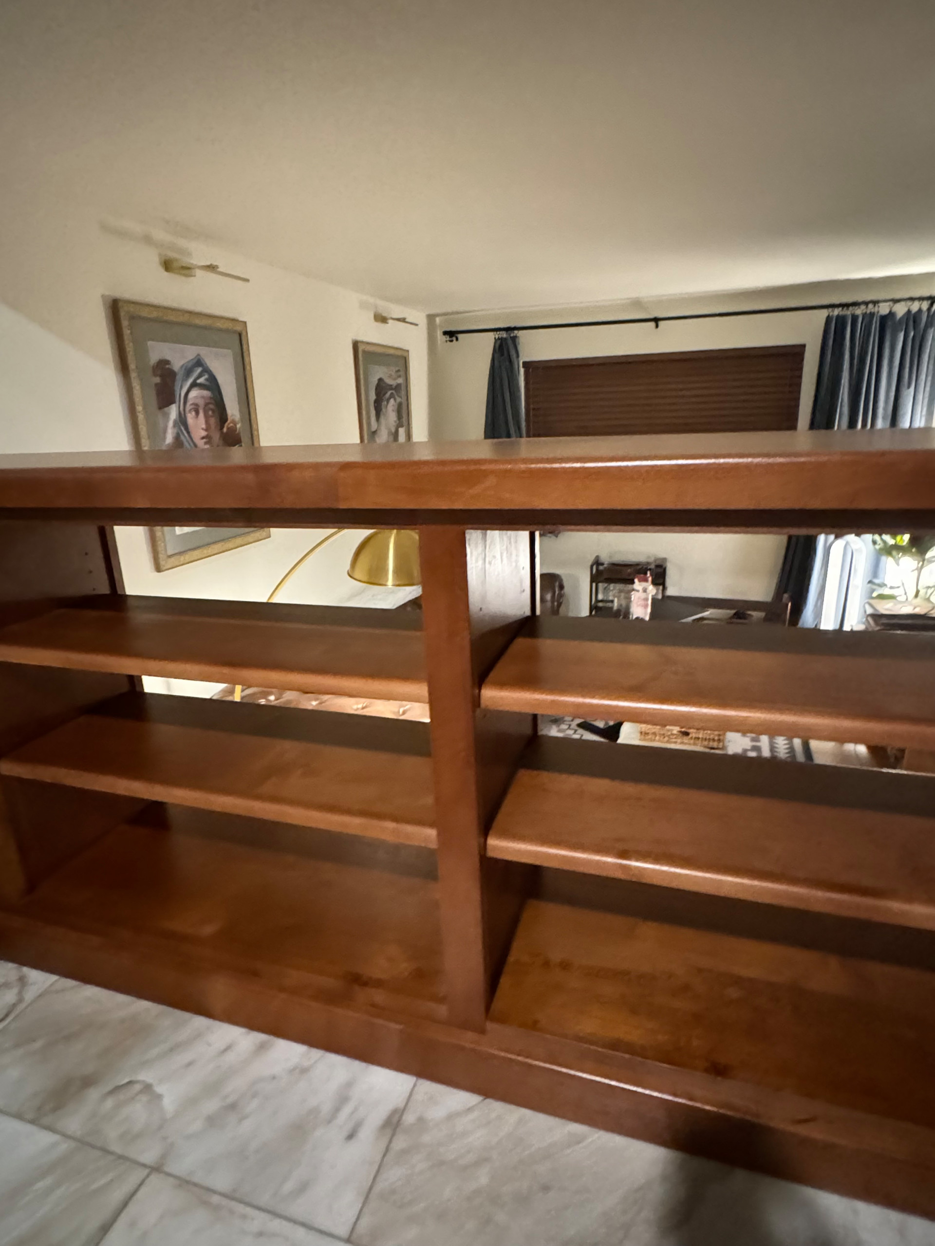 Custom Built and Stained Book Shelf