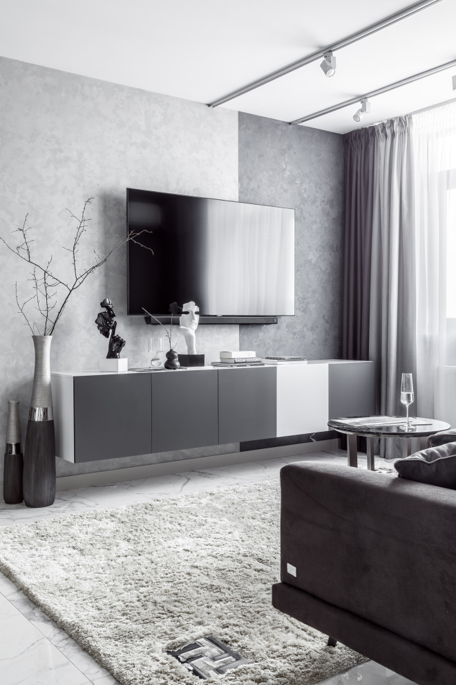 4-х комнатная квартира с черно-белой геометрией