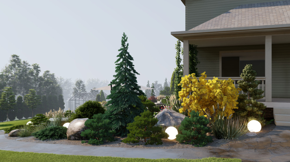 Композиция у входа в дом