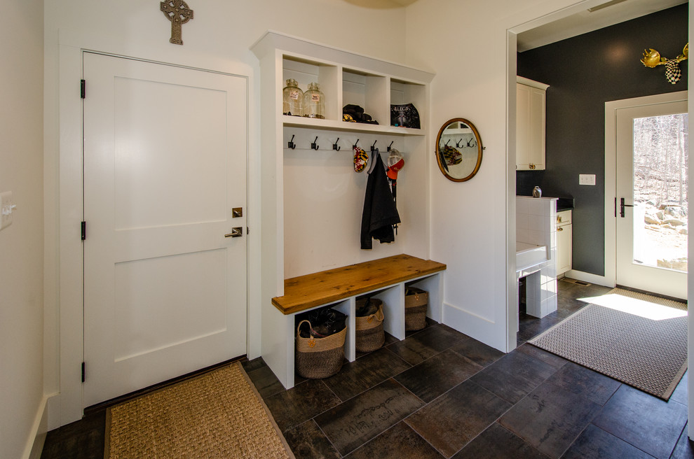 This is an example of a mid-sized scandinavian mudroom in DC Metro.