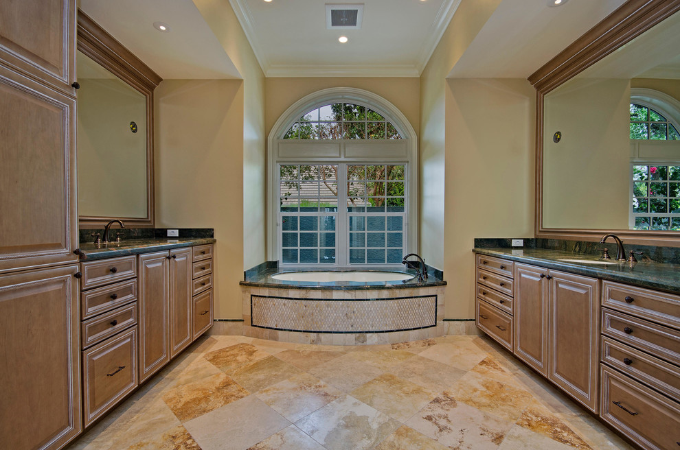Inspiration for a transitional bathroom remodel in Miami