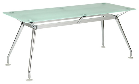 Brilliant Glass Top Desk 71 X30 Glass Top Contemporary Desks