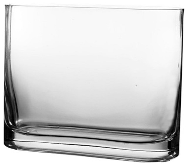 Cys Rounded Rectangular Glass Vase Contemporary Vases By Cys
