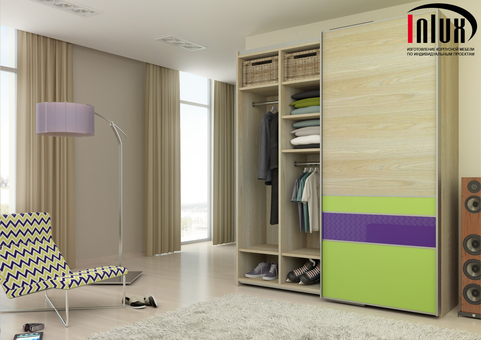 Шкафы с компланарной системой раздвижения дверей