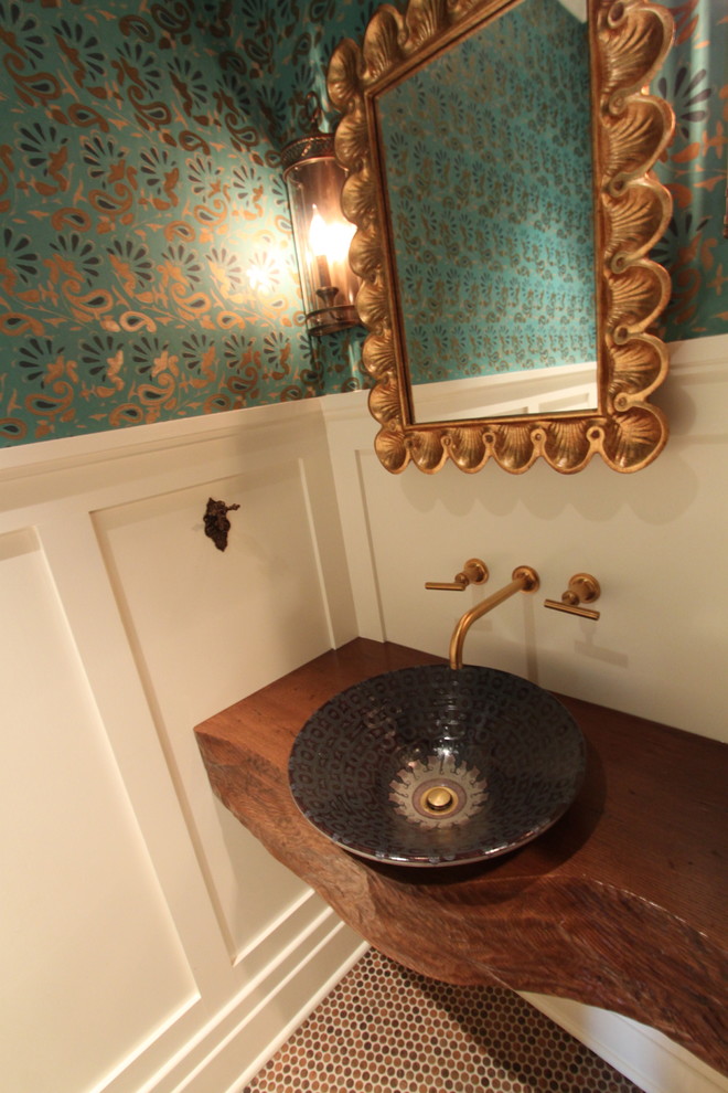 Arts & Crafts Modern Boho Twist - Powder Room - Chicago - by Lisa Wolfe ...