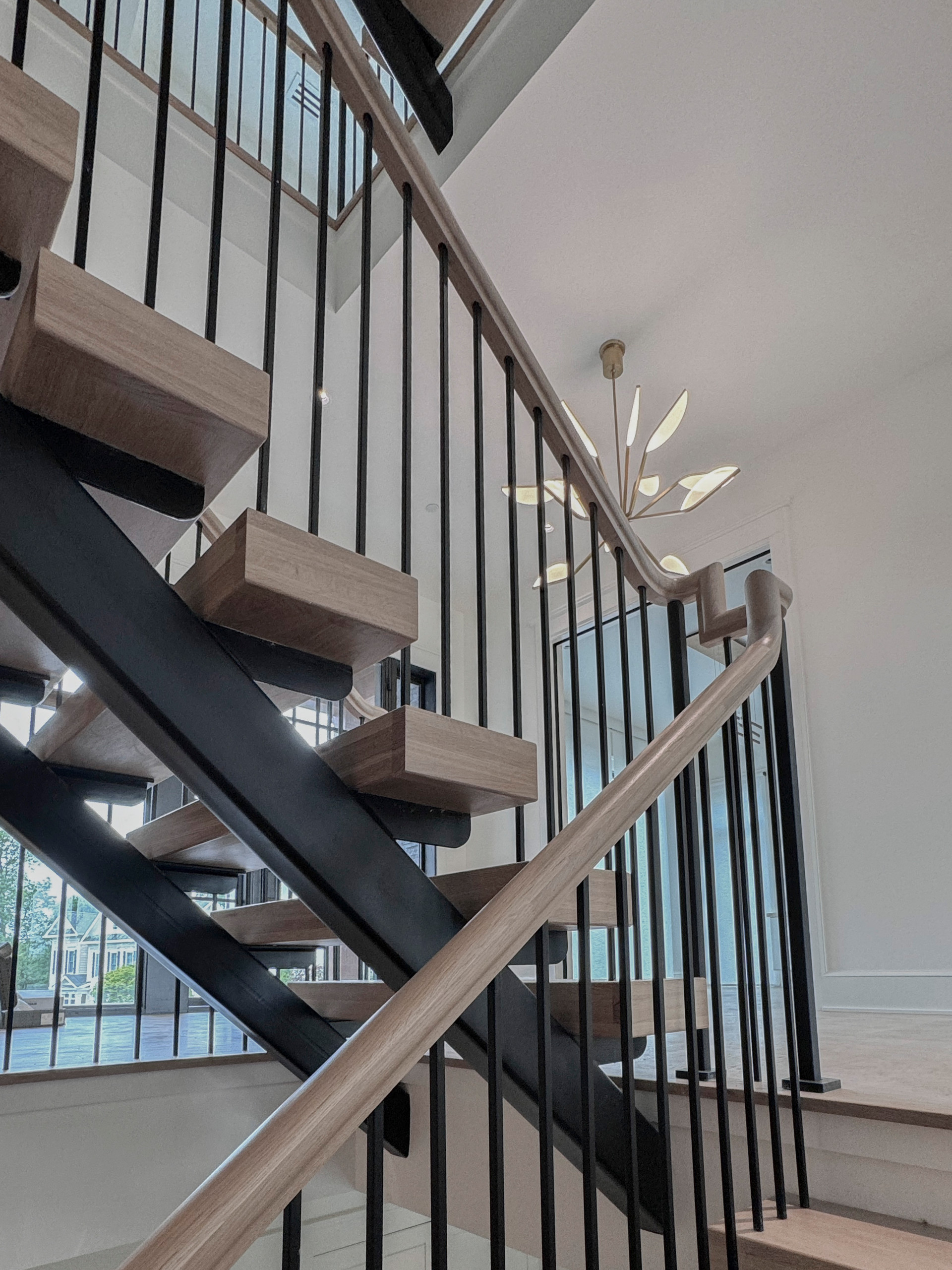 122_Modern Steel & Wood Floating Staircase, Arlington VA 22207