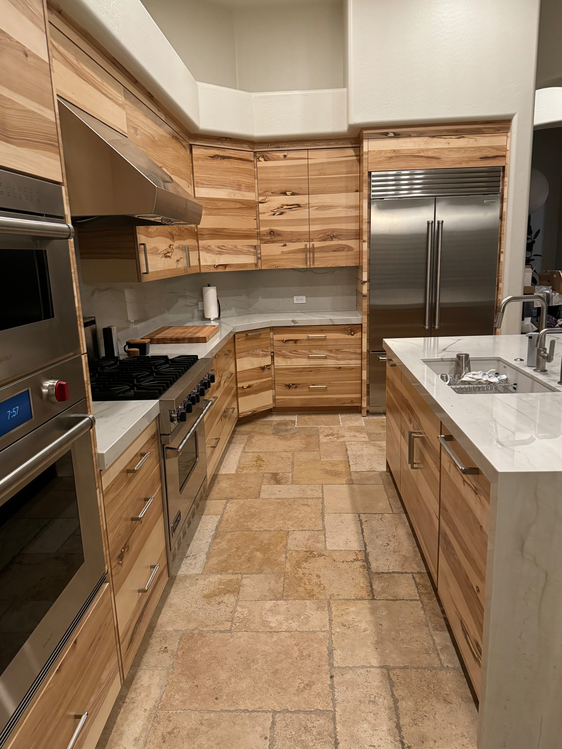 Rustic Hickory Custom Kitchen Cabinetry