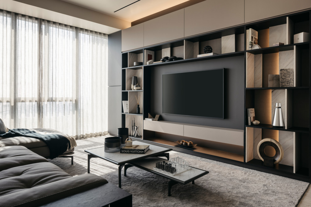 Contemporary living room in Singapore.