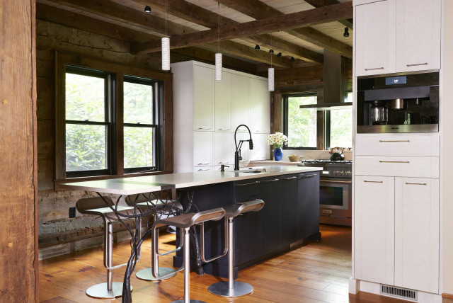 Historic Log home rustic-kitchen