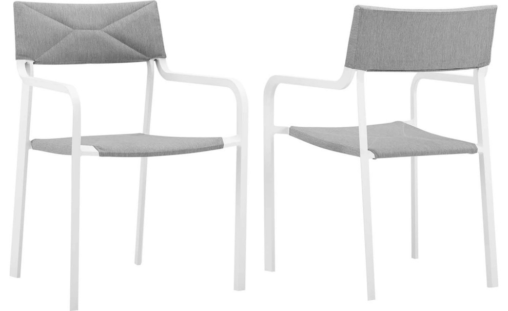 Clayton Aluminum Armchair, Set of 2 Contemporary Outdoor Dining