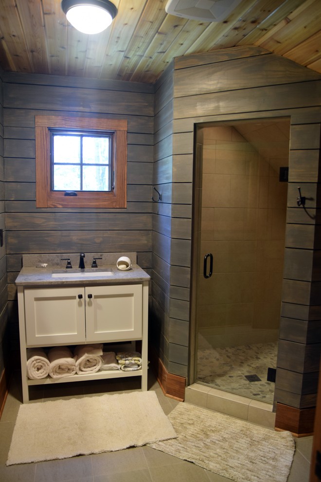 Design ideas for a country bathroom in Charlotte.