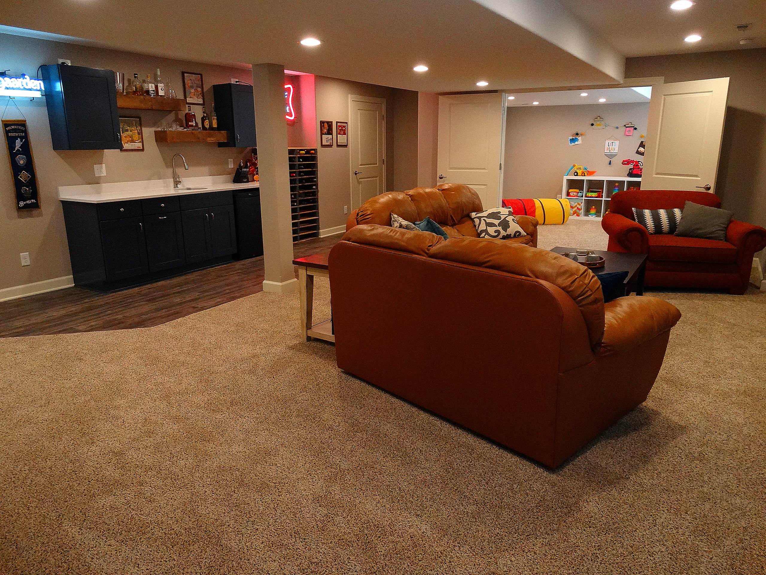 Lower Level Remodel in Lannon, WI