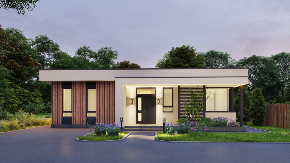 Одноэтажный дом в современном стиле