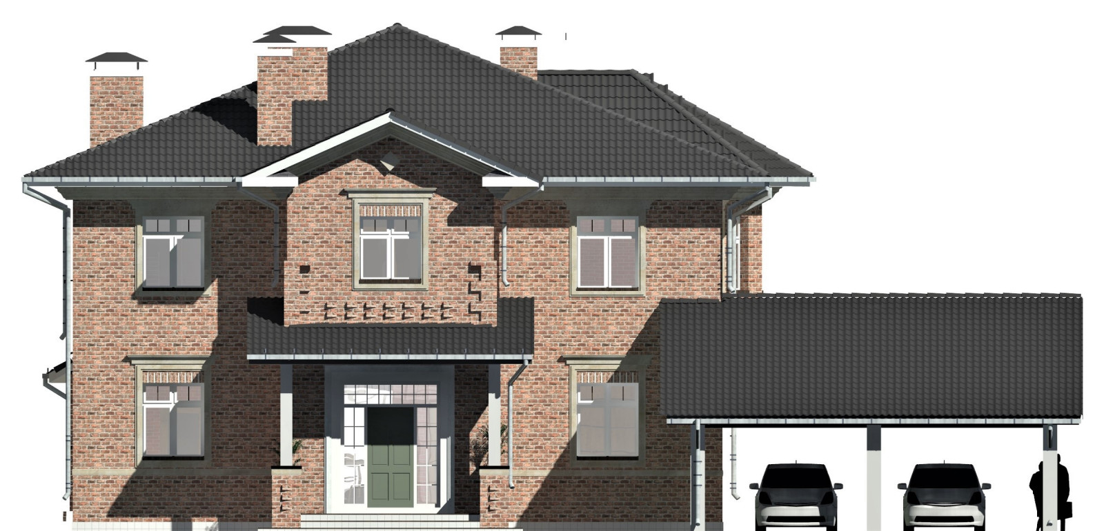 Кирпичный особняк