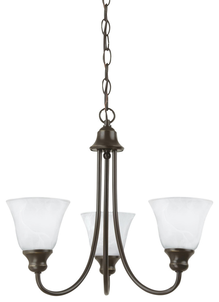 Seagull  35939EN3782 Three Light Chelier SeaGull Windgate Heirloom Bronze