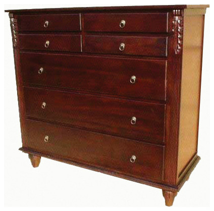 D Art British 7 Drawer Dresser Gany Wood Traditional D Art British 7 Drawer Dresser Gany Wood