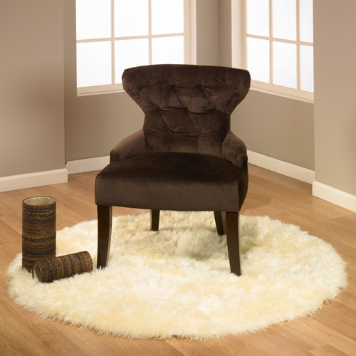 Classic Sheepskin Ivory Faux Fur Round Rug Area Rugs by ecofo Houzz