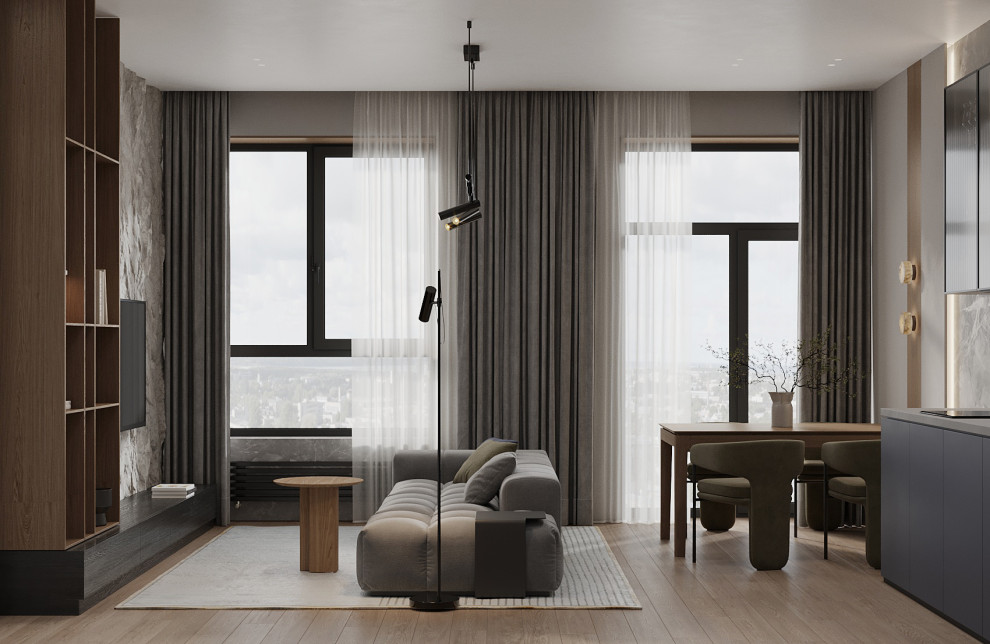 Брутальный интерьер квартиры 85 кв.м. в Москве. Проект