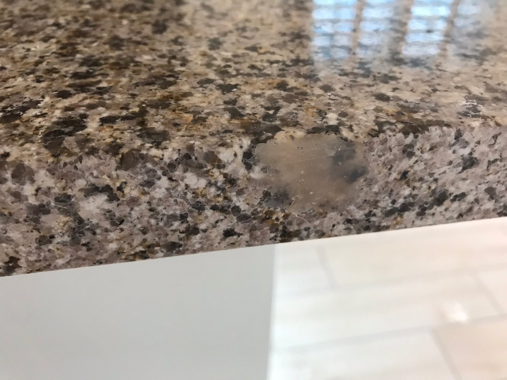 Is the acceptable? Damaged granite installed.