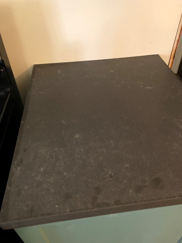 Dark stains on newly installed quartz