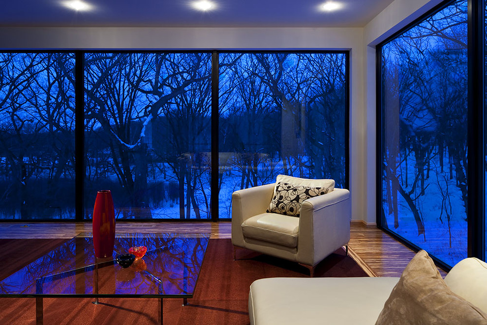 Modern open concept living room in Minneapolis.