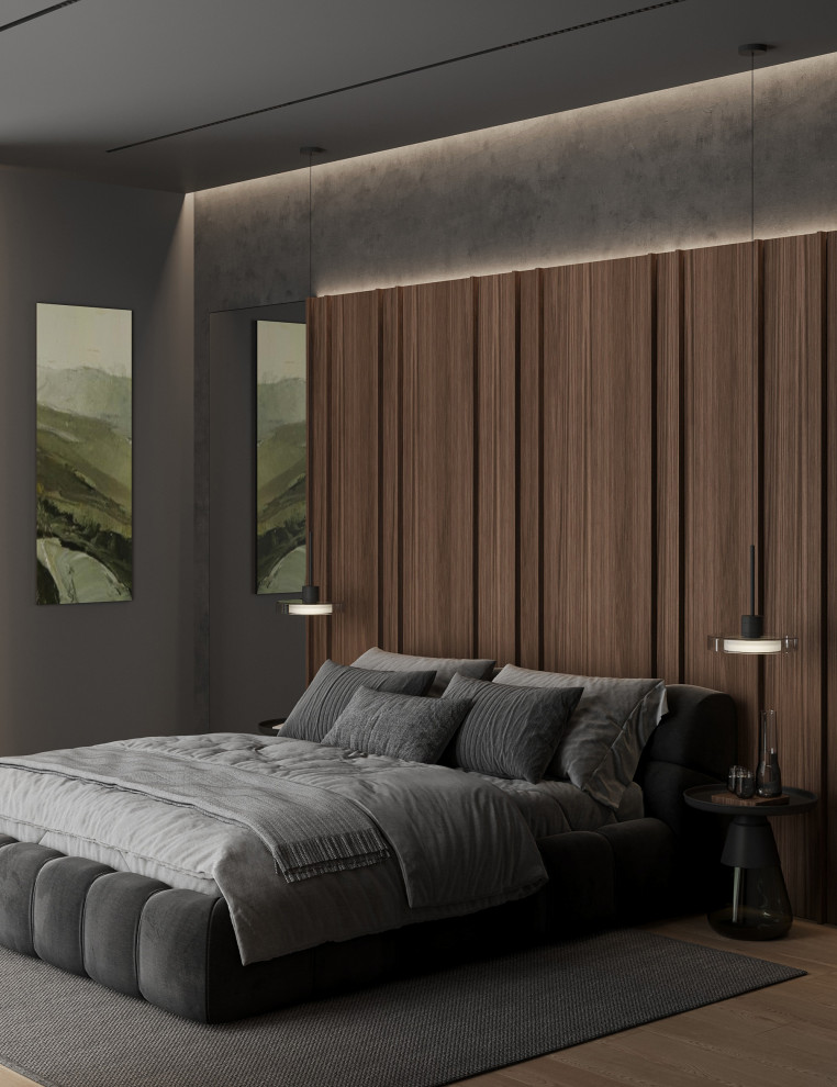 Темный минимализм в коттедже