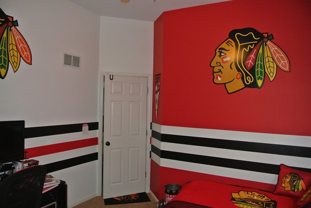 Blackhawks Hockey Themed Paint Scheme American Traditional