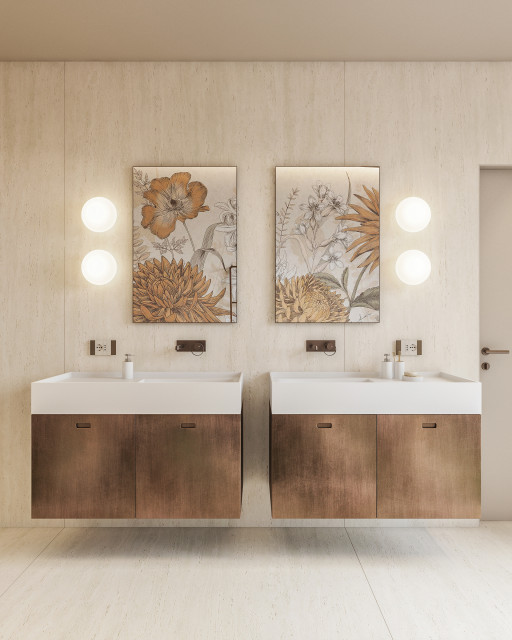 STANZA DA BAGNO DAL MOOD FLOREALE contemporary-bathroom