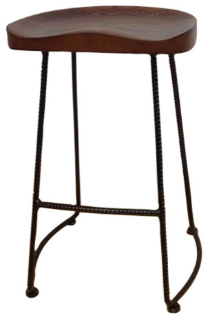 Mod Made Potter Wood Counter Stool Metal Leg 2 Pack Transitional Mod Made Potter Wood Counter Stool Metal Leg 2 Pack