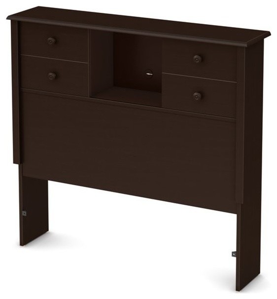 South S Little Smileys Twin Bookcase Headboard Espresso South S Little Smileys Twin Bookcase Headboard Espresso Transitional Headboards By Homesquare