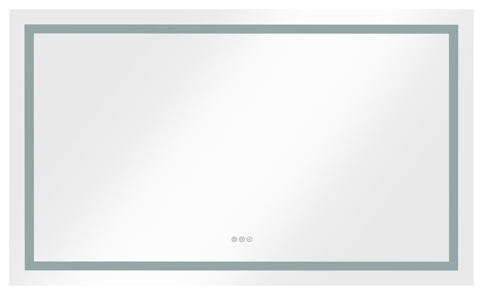 Rectangular Frameless AntiFog Adjustable Discoloration Bathroom Vanity