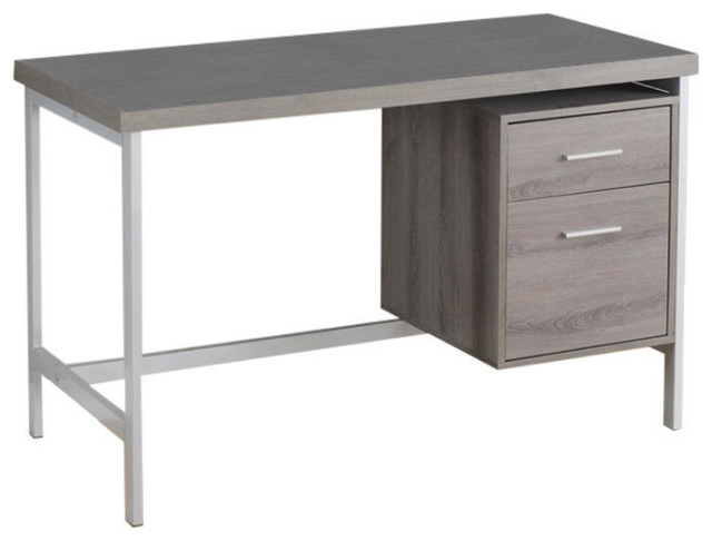 48 Computer Desk With Silver Metal Base Contemporary Desks 48 Computer Desk With Silver Metal