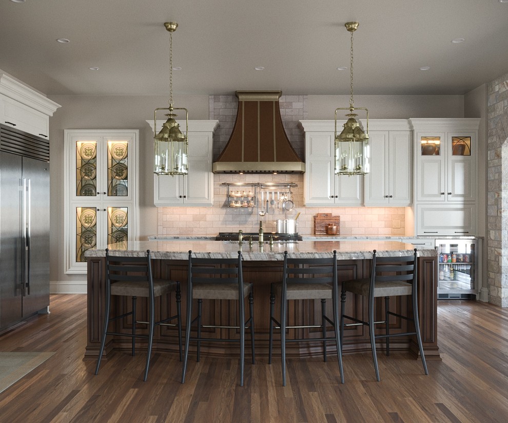 Example of a mountain style kitchen design in Richmond
