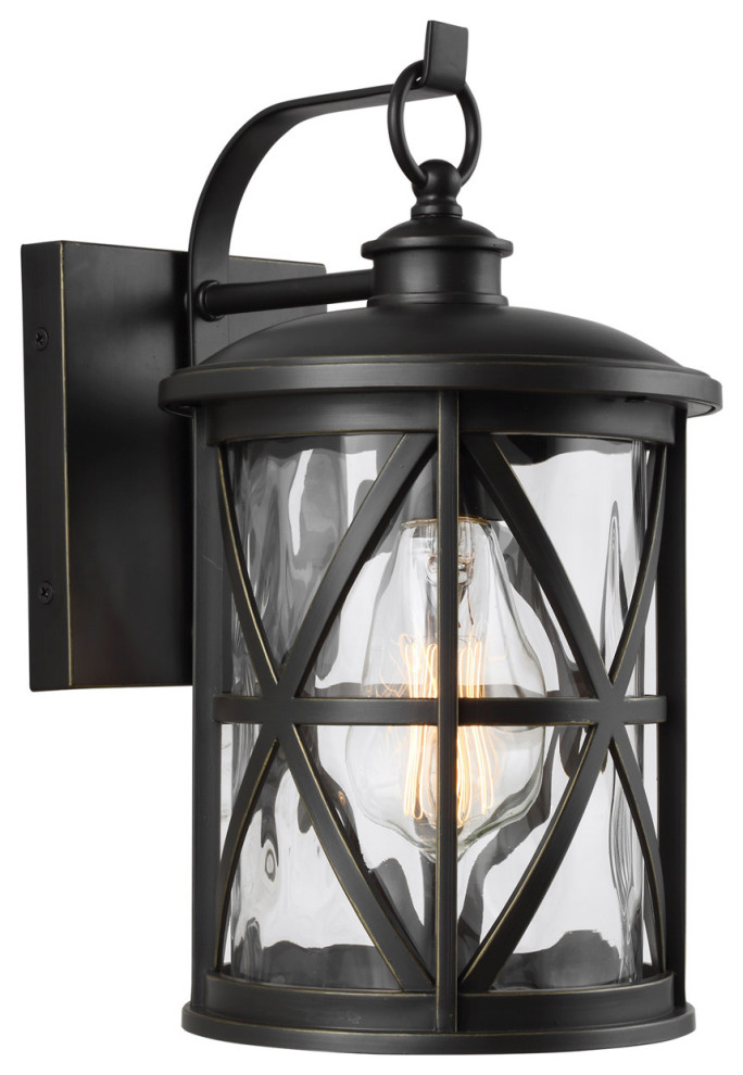 Morrison 1 Light Outdoor Wall Light, Antique Bronze Transitional Outdoor Wall Lights And