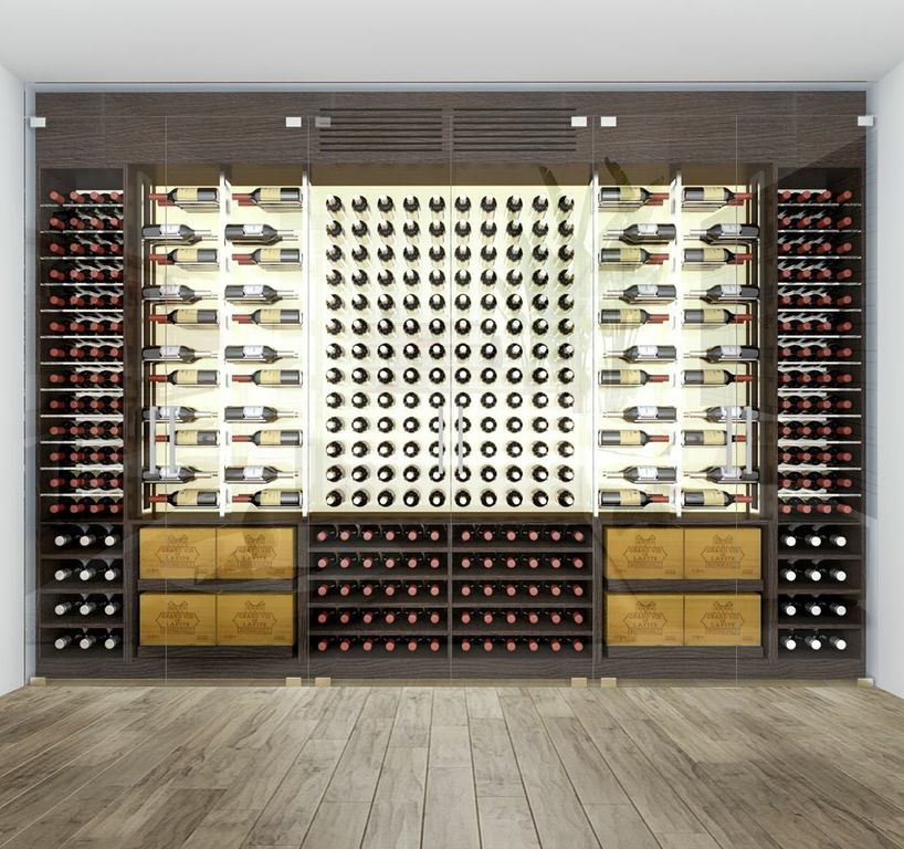 Inspiration for a wine cellar in London.