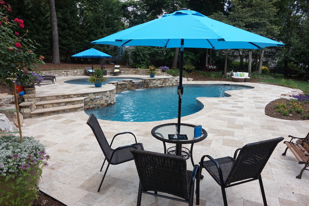 Example of a transitional pool design in Raleigh
