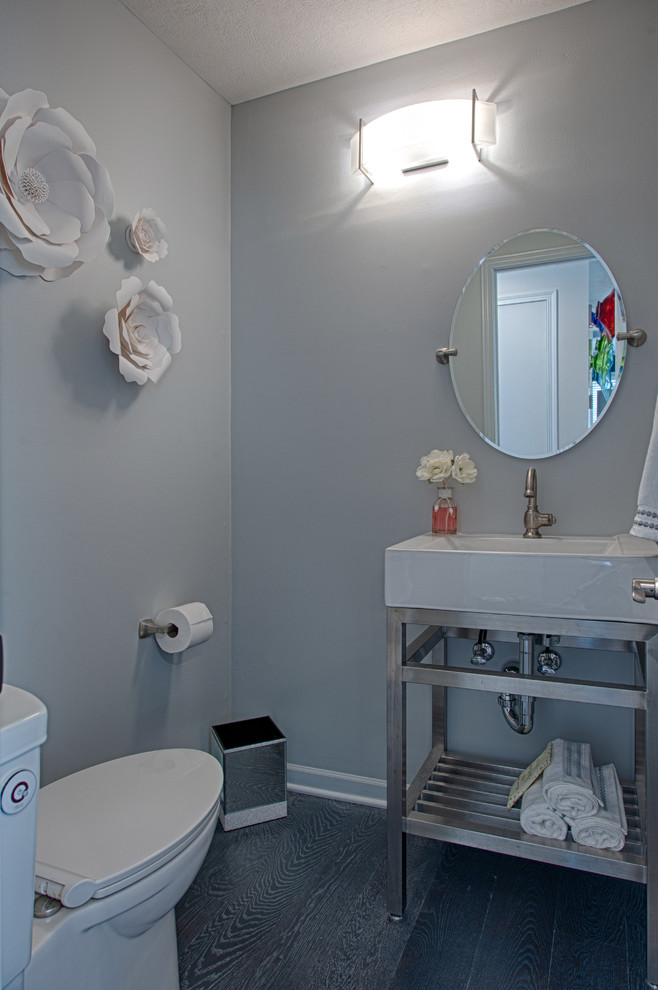 Powder room - transitional powder room idea