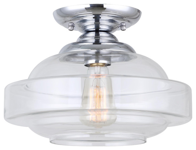 Canarm Chicago 1 Light Flush Mount With Clear Glass Easy Connect Canarm Chicago 1 Light Flush Mount With Clear Glass And Chrome Easy Connect