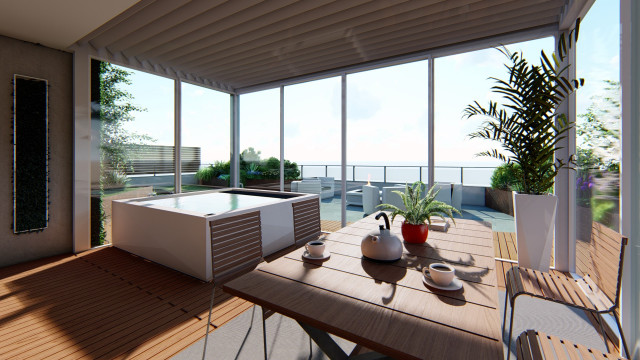Attico di sulla con vista su Milano modern-terrace