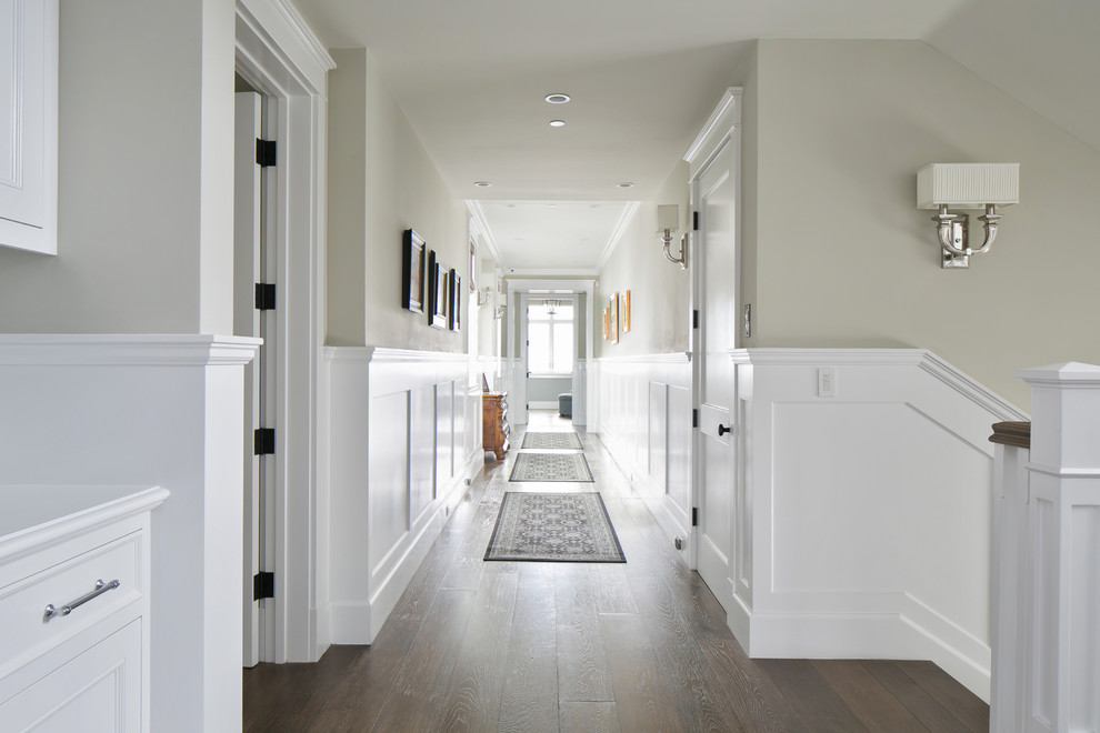 Hallway - transitional hallway idea in Orange County