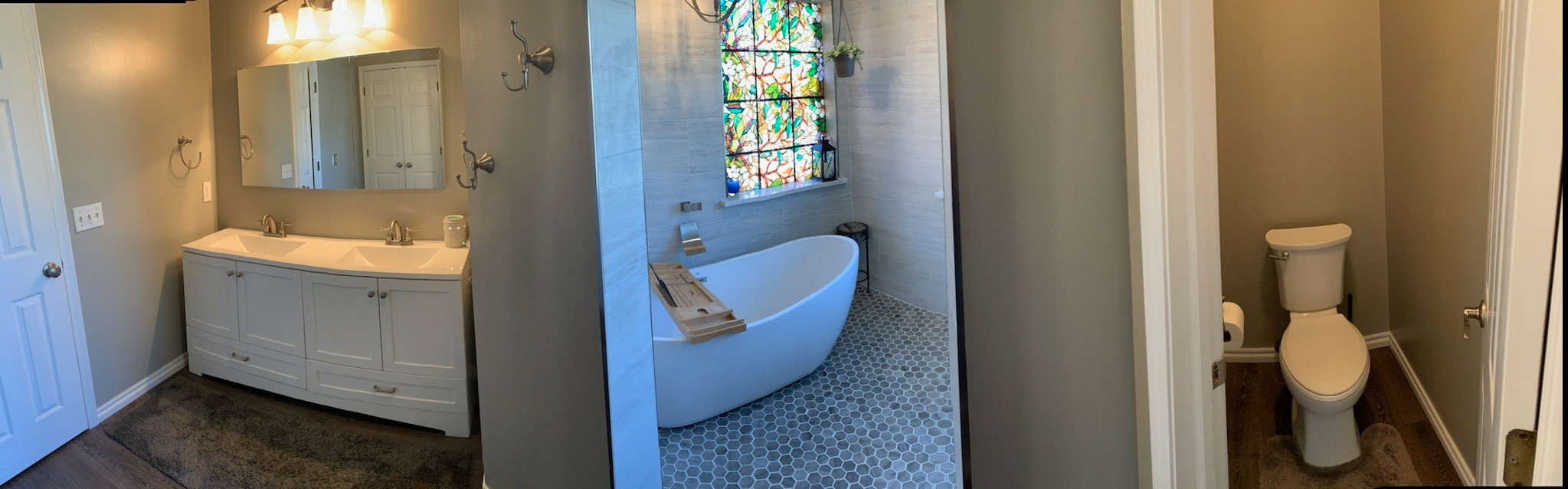 Master Bath with Stunning Feature Window