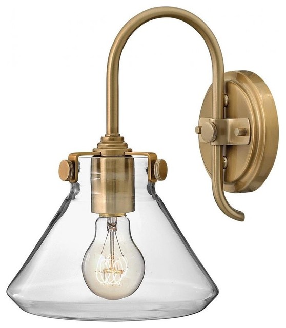 Hinkley Congress 1 Light Wall Contemporary Sconces Hinkley Congress 1 Light Brushed Caramel Wall