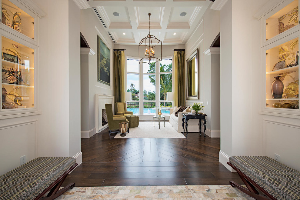 This is an example of an expansive transitional entryway in Miami.