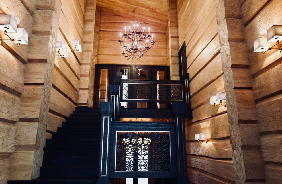 Шале со спа-зоной и бассейном из лафета кедра и бетона