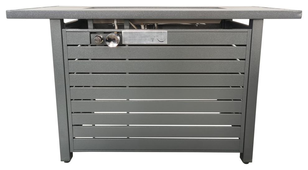 Living Source International Steel Outdoor Fire Pit Table with Lid