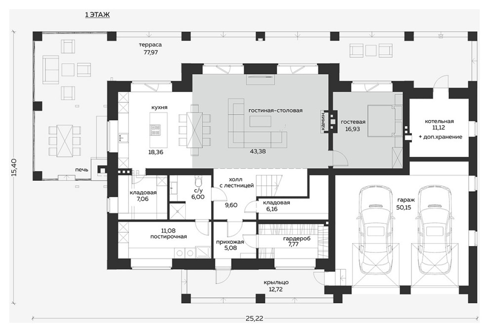 Проект дома в стиле шале