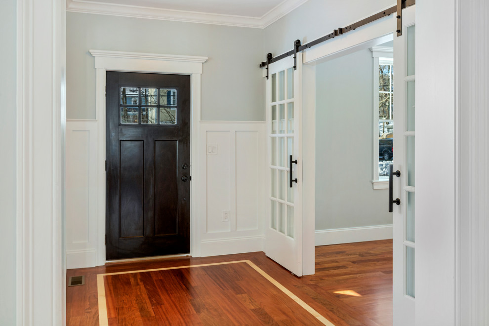 Foyer with Barn Doors