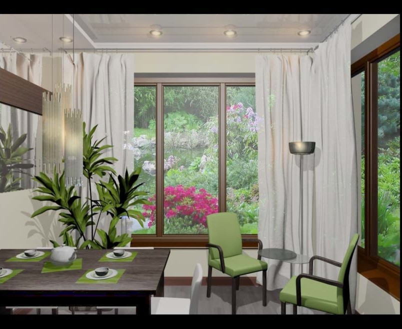 Кухня-столовая-гостиная в частном доме