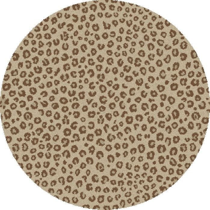 Leopard Ivory 3'3 X 4'7 Rectangle Woven RugShaggy Collection